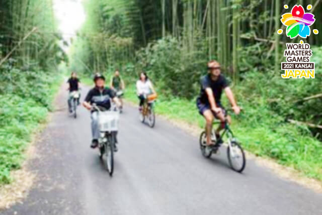 岩野家でサイクリングと竹細工体験
