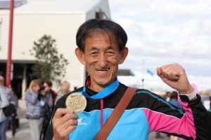 Receiving first long-coveted Gold medal after 50 years since he has started Athletics.
